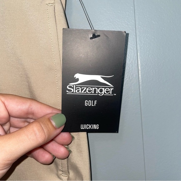 Slazenger NWT Golf Core Wicking Shorts Waist 36 Khaki - Picture 4 of 8